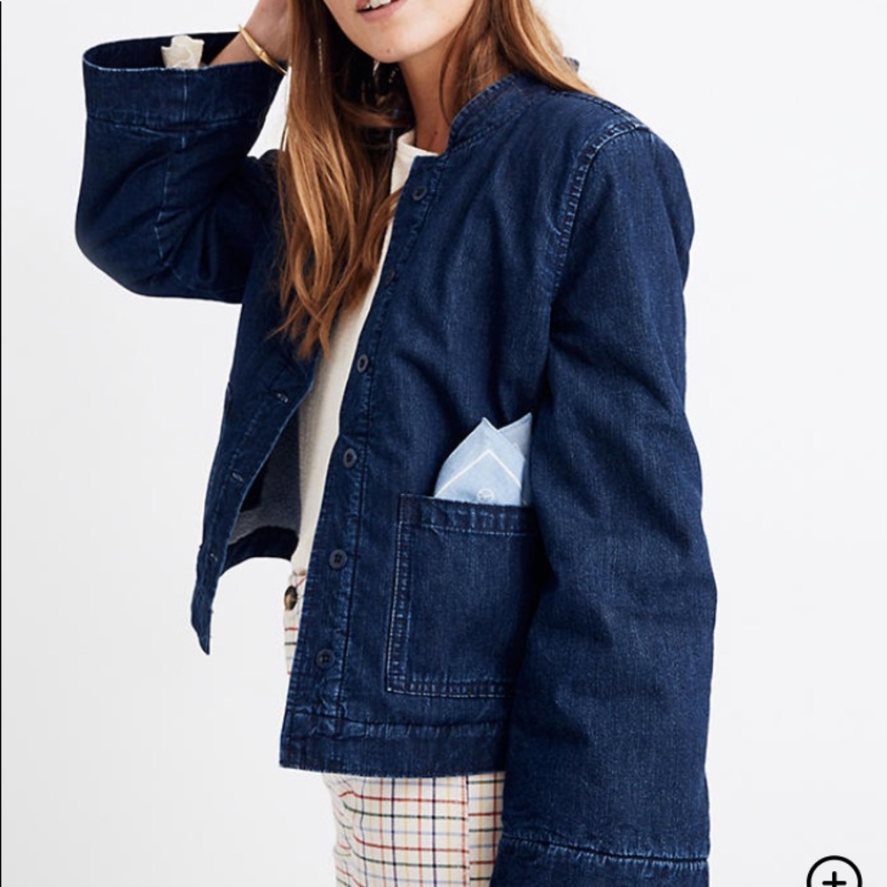 Madewell reversible sherpa jean jacket